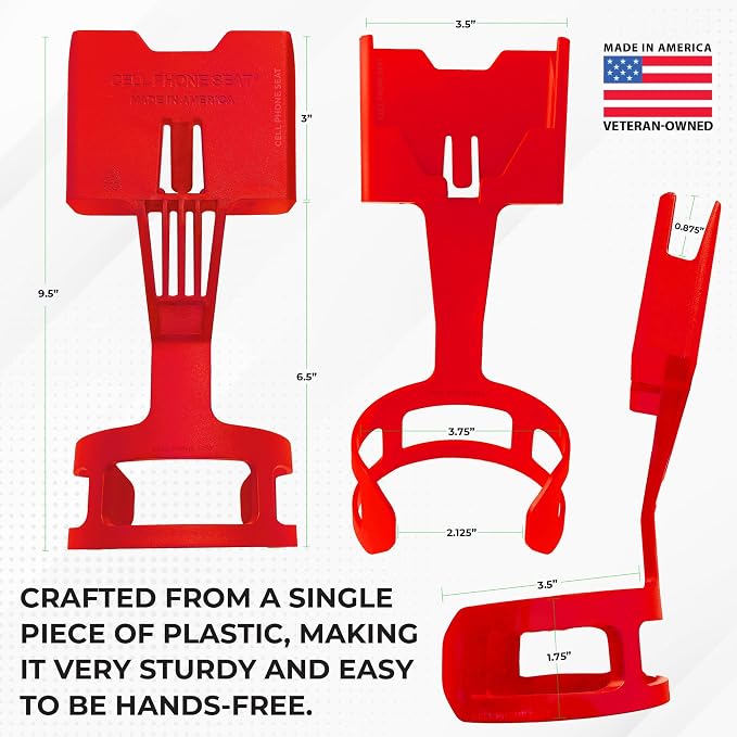 Cup Holder Phone Holder Mount for Car - Universal Adjustable Expander Cradle Hands-Free Driving - Compatible with All Smartphones Car Mount for iPhone Samsung Google Android Mobile Accessories Red - Image 9