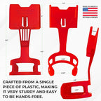 Cup Holder Phone Holder Mount for Car - Universal Adjustable Expander Cradle Hands-Free Driving - Compatible with All Smartphones Car Mount for iPhone Samsung Google Android Mobile Accessories Red - Image 9