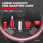 KEMIMOTO Car Cup Holder Expander Compatible with Hydro Flask Yeti 18-40oz | Universal Fits 3.0in-3.8in bottles and 3.2in cup holder, for Car, RV, Truck, UTV, Golf Cart, rubber base, tool-free install - Image 6