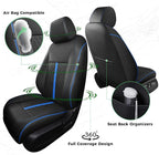 RIDEPOSH Custom Fit Seat Covers for Honda Civic 2022-2026 | Hatchback Sport LX, Faux Leather, 60/40 Split Rear, No Rear Armrest, Waterproof, Airbag Compatible, Full Set, Easy-to-clean - Image 3