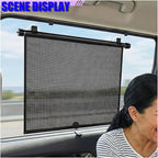 2PCS Car Windshield Sunshade for Baby, 18"×15" Retractable Car Window Sun Shade Protection Cover with Suction Cups, Auto Side Window Shades for Blocking Heat & UV Rays Glare (Black) - Image 6