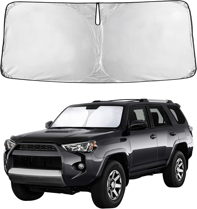 EcoNour Windshield Sunshade for Toyota 4Runner 2010-2023 2024 2025 2026 | SR5, Trail, TRD (Off-Road, Premium, Pro) Limited, Front Window Sun Shade Cover, UV Heat Blocker & Protector, Car Accessories by EcoNour