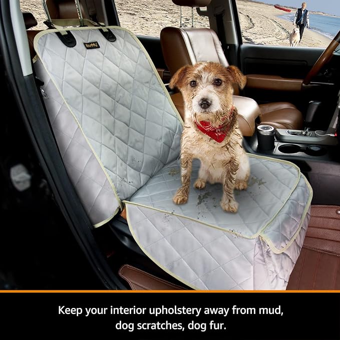 Dog Seat Cover for Front Seat Waterproof Front Seat Cover Protects Seats from Hair, Dirt, and Liquid Messes Scratch Proof Nonslip Bucket Seat Cover for Pet of Cars,Trucks and SUVs - Image 2