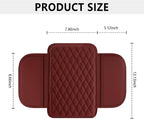 Stacool Upgraded Car Center Console Cover,Microfiber Leather Car Armrest Cover Cushion with 2 Storage Bags,Universal Car Armrest Storage Box (Red) - Image 2