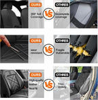 Soul Car Seat Covers Custom Fit for Kia Soul 2010-2026, Premium Full Coverage Leather Automotive Seat Protectors, All Seasons Waterproof Breathable, Airbag Compatible (2 Front Seats, Black) - Image 4