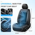 Coverado Cooling Car Seat Cover,Ventilated Car Seat Cushion with 8 Fans, Cooled Seat Cover for Car SUV Truck Universal Fit, Fashion Black - Image 5