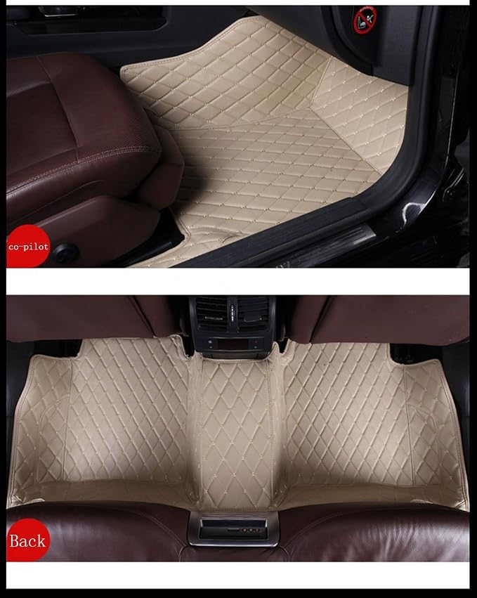 Floor Mats Compatible with Infiniti Q50 Custom Fit Floor Liners,All-Weather Compatible with Infiniti Q50 Beige - Image 3