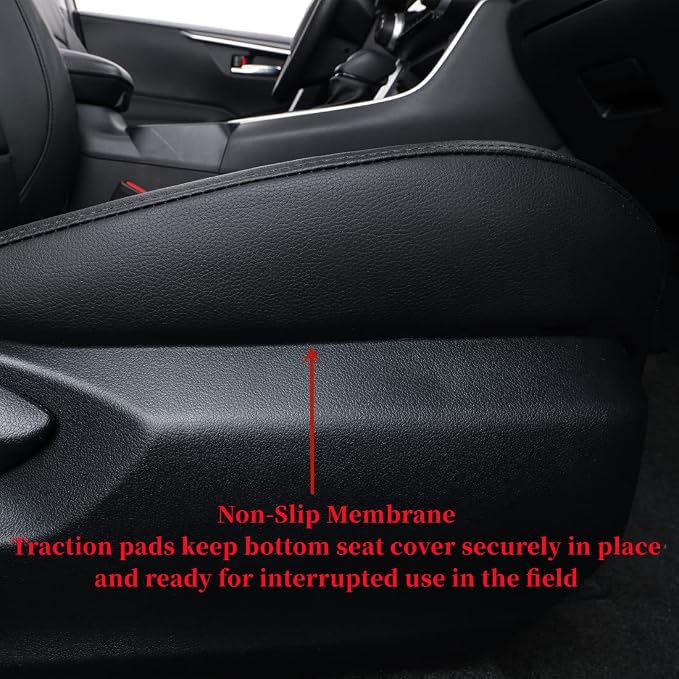 coverdream Corolla Seat Covers Full Set for 2020-2025 2026 Toyota Corolla SE and 2023-2026 XSE,Luxury Leather Car Seat Cover,Fully Covered,Waterproof Car Seat Protector (Black) - Image 3
