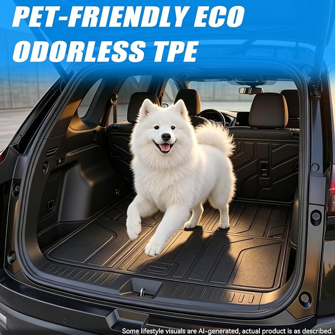 GYGY Cargo Mat Trunk Liner with Backrest Mats, Fit for 2026 Honda Passport, All Weather Waterproof TPE Rear Cargo Tray - Image 3