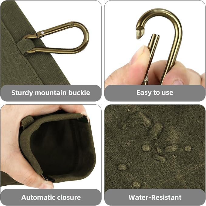 1 Pcs Pocket Pet Training Pouch,Dog Treat Pouch (Olive drab) | For Portable Pet Dog Walking Bag, Travel or Outdoor Use - Image 5