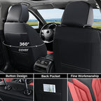 Coverado Seat Covers, Car Seat Covers Front Seats, Leather Seat Covers for Cars, Automotive Seat Covers Car Seat Protector Car Seat Cushion Universal Fit for Most Sedans SUV Pick-up Truck(Burgundy) - Image 2
