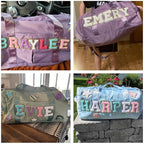 Personalized Name Dance Duffle Bags for Girls Dance Ballet Bag, Cute Travel Duffel Bag, Sport Duffle Gym Cheerleader Bag, Custom Chenille Letter Name Girls Boys Kids (Style 3) - Image 6