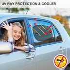 DIZA100 Car Sun Shade, 2 Pack Window Shade for Baby Universal Cling Sunshade for Side Window Sun Glare and UV Protection for Kids/Adults/Pets - 20''x12'' Fits 98% Cars(Suction Cup Stick) - Image 3
