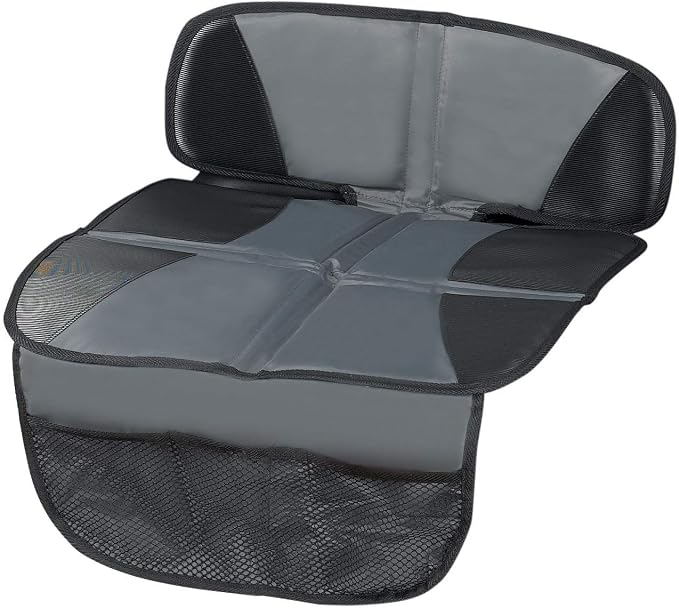 Kaiphy Car Seat Protector - Seat Protection Mat - Thick Padding - Durable, Waterproof Fabric, Leather Reinforced Corners & 3 Pockets for Handy Storage Gray by Kaiphy
