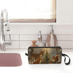 Woodland Christmas Gathering Makeup Bag for Women, Cosmetic Pouch | Double-Sided Woodland Christmas Cosmetic Organizer with Foam Padding for Women, Travel, Gym, School, and Daily Storage - Image 7
