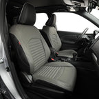 EKR Car Seat Covers for Subaru Forester 2019-2024(NO Base),Full Set | Custom Fit for Subaru Forester 2019-2024 (Not for Base)Full Coverage,Waterproof,Faux Leather(Black/Gray) by EKR