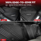LASFIT Floor Mats for Ford Explorer 6 Seats with Second Row Center Console | TPE Custom Fit All Weather Protector Anti-Slip Floor Liners, for Explorer 2020-2026 with Second Row Center Console,4pcs Black - Image 6