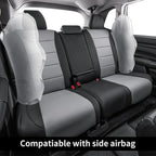 coverdream Custom Seat Covers for 2023-2026 Honda CR-V,Premium Faux Leather Car Seat Cover Set,Full Set Waterproof SUV Seat Protector,Armrest Covers Included(Black/Gray) - Image 2