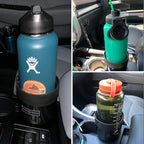 SEVEN SPARTA 2 Pack Car Cup Holder Expander Organizer Adjustable Base, Compatible with Yeti 20/26/30 oz, Hydro Flasks 32/40oz, Nalgenes 30/32/38/48 oz, Other Bottles in 3.4"-3.8" (Black and Silver) | Compatible with Yeti, Hydro Flask & Owala 32-40oz, U... - Image 8