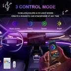 43.3in Acrylic LED Lights for Car, 146 LEDs RGB LED Strip Light | App Control, Music Sync Interior Car Lights for Women Men Gifts - Image 4