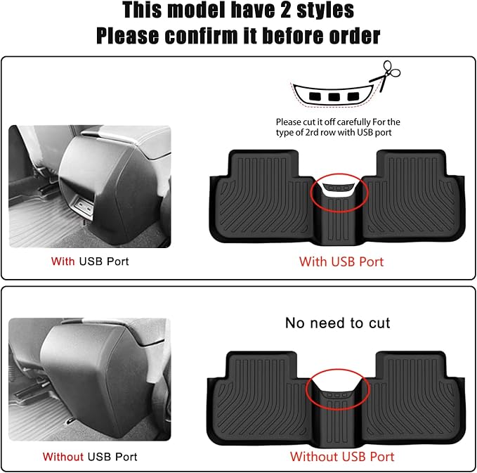 AUXKO All Weather Floor Mats for Honda Civic 2026-2022 Acura Integra 23-26 | Sedan,Hatchback,Si,Sport,2nd Row w/ & w/o USB Port,Not Hybrid,Odorless,Rain&Salt Resistant,Accessories,Pet Friendly - Image 3