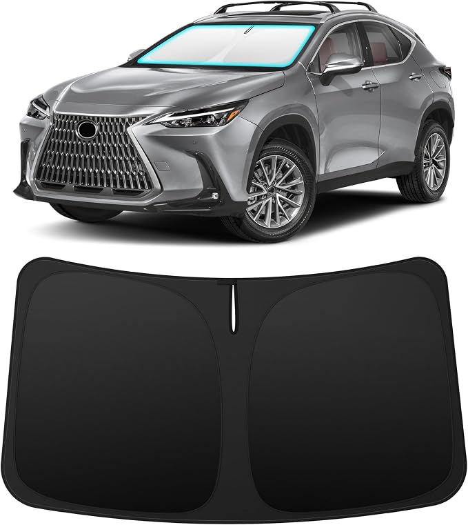 INSAUTO Custom Fit Windshield Sun Shade for Lexus NX 2022-2026 | Foldable Front Window Sunshade Car Accessories, UV & Heat Reflector, Keeps Interior Cool, Includes Storage Bag by INSAUTO