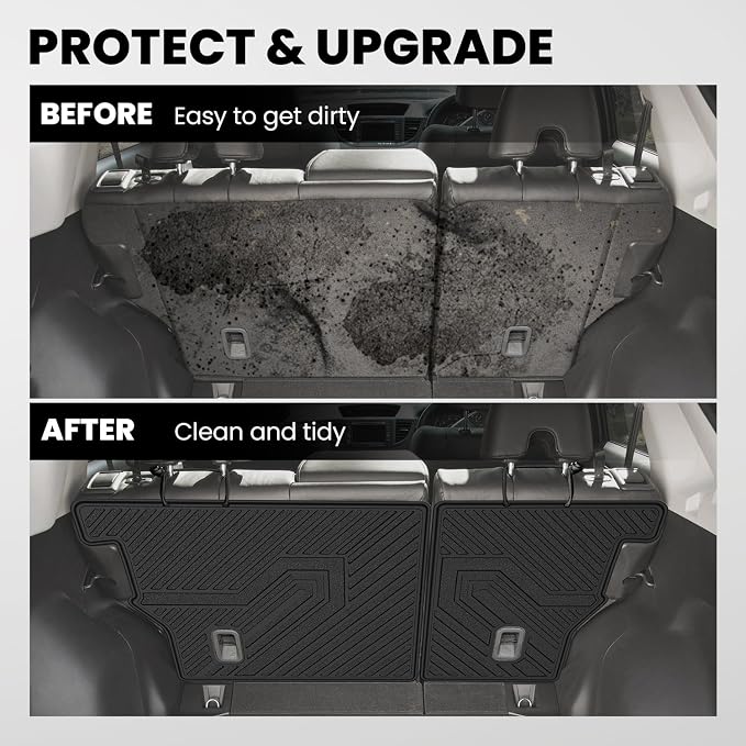 LASFIT Rear Seat Back Protector for Honda CRV 2012-2016 | All Weather TPE Pet Friendly Custom Fit CR-V Second Row Back Seat Cover Backseat Mat Liner Accessories, Black - Image 3