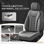 Coverado Car Seat Covers, Front Covers for Cars, Car Seat Cover Front Seats, Automotive Seat Cover, Waterproof, Leather Car Seat Cushion, Universal Interior Covers Seat Protectors for Most Cars - Image 2