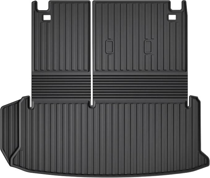 Cargo Mat Fit for Toyota Grand Highlander 2024 2025 2026 with Seat Back Mat | Not for Highlander, 2-in-1 Cargo Liner, Custom Fit, All-weather Protection, Waterproof, Easy to Clean, Heavy Duty by AOMSAZTO