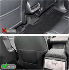 TOPABYTE Seat Back Kick Protector for Tesla Model Y Model 3 Model S Model X | Scratchproof Leather Backseat Mats for Kids & Pets Wear-Resistant Back Seat Cover with Extra Organizer Pocket 2 PCS - Black - Image 5