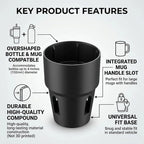 Car Cup Holder Expander Adapter for Large Bottles, Compatible with Stanley 40oz Tumbler with Handle, Yeti Rambler 36oz/46oz, Hydro Flasks - Adjustable Base Fits Most Vehicles, SUVs, Trucks & RVs - Image 4