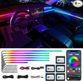 Dreamcolor Acrylic Interior Car LED Strip Light with Wireless APP, RGB 6 in 1 with 175 inches 600 LEDs Fiber Optic Car Ambient Lighting Kits, Sound Active Function LED Strip for Car Accessories by MAODANER