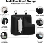 Car Tissue Holder,Back Seat Organizer with Cup Holder,Multifunctional Car Headrest Seat Back Storage,Snack Organizers for Kids,Large Tissue Box Cover Fit for 100-130 Regular Size Tissues - Image 2