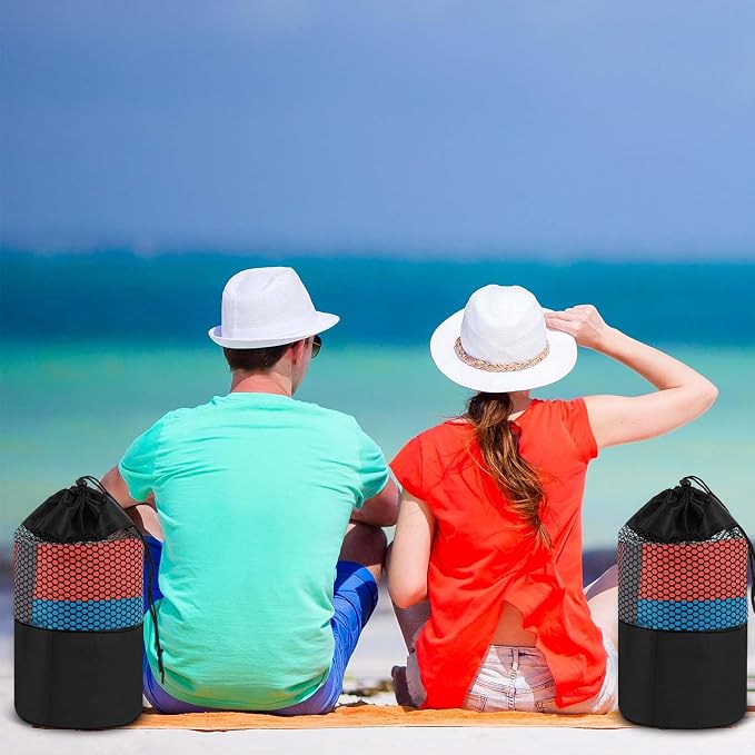 1 Pack Car Seat Towel Cover with Storage Bag, Beach Palm Trees Style | 63 x 32 in Car Towel Seat Cover Non Slip Waterproof, Gym Workout Swimming Running, Machine Washable Sweat Absorbent Protector - Image 7