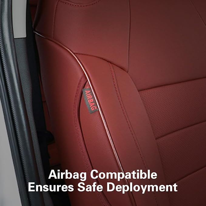 EKR Rav4 Seat Covers Custom Fit for Toyota Rav4 2021-2024 Prime SE,XSE & 2019-2025 Hybrid/PHEV SE,XSE, Leather Car Seat Cover Full Set for SUV,Faux Leather(Burgundy) - Image 5