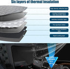 2 Pcs Side Window Sun Shade for Kenworth T680 T880 W990 11-26 | Fits T680E Semi Truck Day Cab & Sleeper, 6-Layer 210T Reflective Heat Blocker, Blackout Privacy Cover, Foldable - Image 5