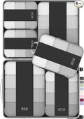 OlarHike 6 Set Compression Packing Cubes for Travel Essentials,Compressible Expandable Space Saver Bags for Organizing Clothes,Luggage Suitcase Garment Bags with Over 1000 pcs Mesh Holes(Black) by OlarHike