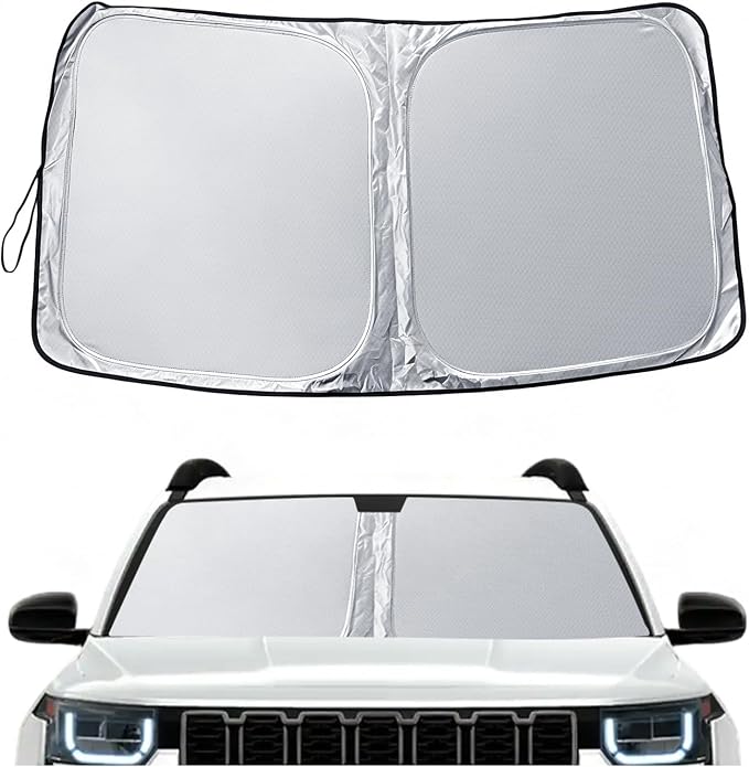 SXCY for 2026 Jeep Cherokee Windshield Sunshade for 2026 Jeep Cherokee Accessories 2026 Cherokee Sunshade Windshield 2026 Cherokee Foldable Sunshade by SXCY