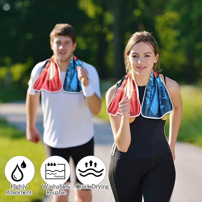 Hahafelt 3 Pack Car Seat Towel Covers and Athletic Running Towel with Storage Bags, Sweat Washable Gym Seat Protector Non Slip for Dog Pet Workout Running Outdoor Sport Activities(Sedona) - Image 6