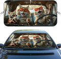 Funny Cat Car Windshield Sun Shade Cute Driving Animals Heatshield Front Window Car Sun ​Shade Windshield Blocks UV Rays Sun Visor Protector for Car Sedan Truck SUV Accessories 59" L x 31.5" W by Unknown