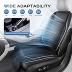 Coverado Cooling Car Seat Cushion, Universal Front Seat Cover 12V-24V Ventilated 3D Mesh Breathable Pad with 3 Speed Mode Dual Fan for Cars SUV Heatwave Driving Black&White - Image 3
