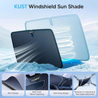 KUST Windshield Sun Shade for Ford Expedition SUV Accessories 2018-2024 2025 Window Sunshade Sun Visor Protector Foldable Blocks UV Rays Keep Your Car Cooler - Image 5
