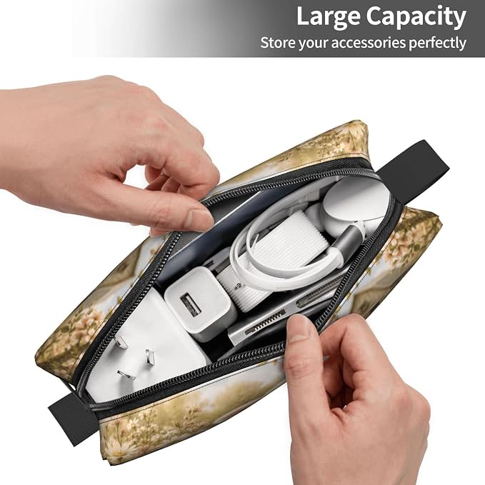 Baby Lamb Makeup Bag for Women | Small Travel Cosmetic Pouch with Zipper, Compact Makeup Organizer Bag for Purse, Toiletries, Skincare & Daily Essentials - Image 5