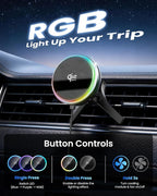 Qi2.2 25W Wireless Car Charger Magnetic Phone Holder Mount for Magsafe with Cooler for Air Vent (TEC), Wireless Fast Charger 25W for iPhone 16-17 Series with iOS 26,15W for iPhone 12-15 (Grey) - Image 8