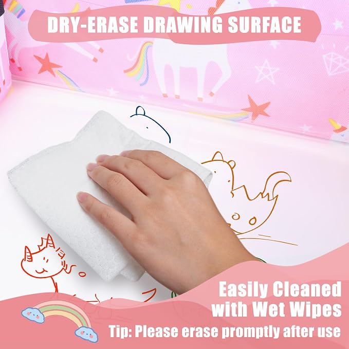 Kids Travel Tray for Car Airplane - Car Seat Tray for Kids Travel, Toddler Carseat Lap Table, Road Trip Essentials, Lap Desk for Kid Roadtrip Activities, Pink Unicorn - Image 7