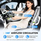 Coverado Cooling Car Seat Cover, 12V-24V Ventilated Front Seat Cushion for Car, 3-Speed Adjustable Seat Cover for Summer Driving Seat, Universal Fit for Car SUV Truck Van - Image 4