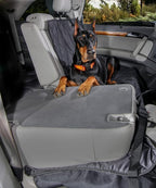 4Knines Dog Rear Seat Cover for Fold Down Seats - Fitted, Black XL | Heavy-duty split design fits 60/40 and 50/50 fold-down seats. No Hammock. K9-Shield waterproof layer. Non-slip backing. - Image 9