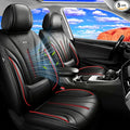 Fit Elantra Seat Covers Custom Fit for Hyundai Elantra 2017-2026, RedTrim | Full Set, Premium Leather Full Coverage Protectors, Waterproof, Breathable, Scratch Resistant, Easy Wipe, Airbag Compatible by FiveFox