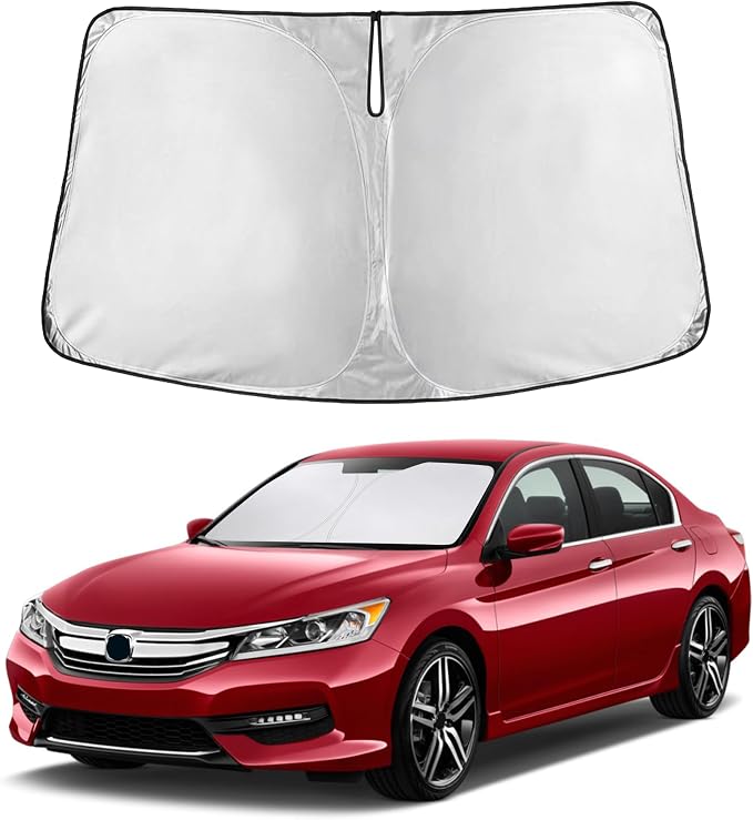Autovir Windshield Sun Shade Fit for 2013-2015 2016 2017 Honda Accord | Sunshade, Front Car Window Shades Sun Visor, Blocks UV Rays & Heat, Car Accessories by Autovir