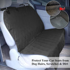 VIVAGLORY Dog Seat Cover Pet Seat Protector, Large, Black | Backseat Cover for Car Suv & Truck, Back Rear Backseat Bench Protector - Image 2
